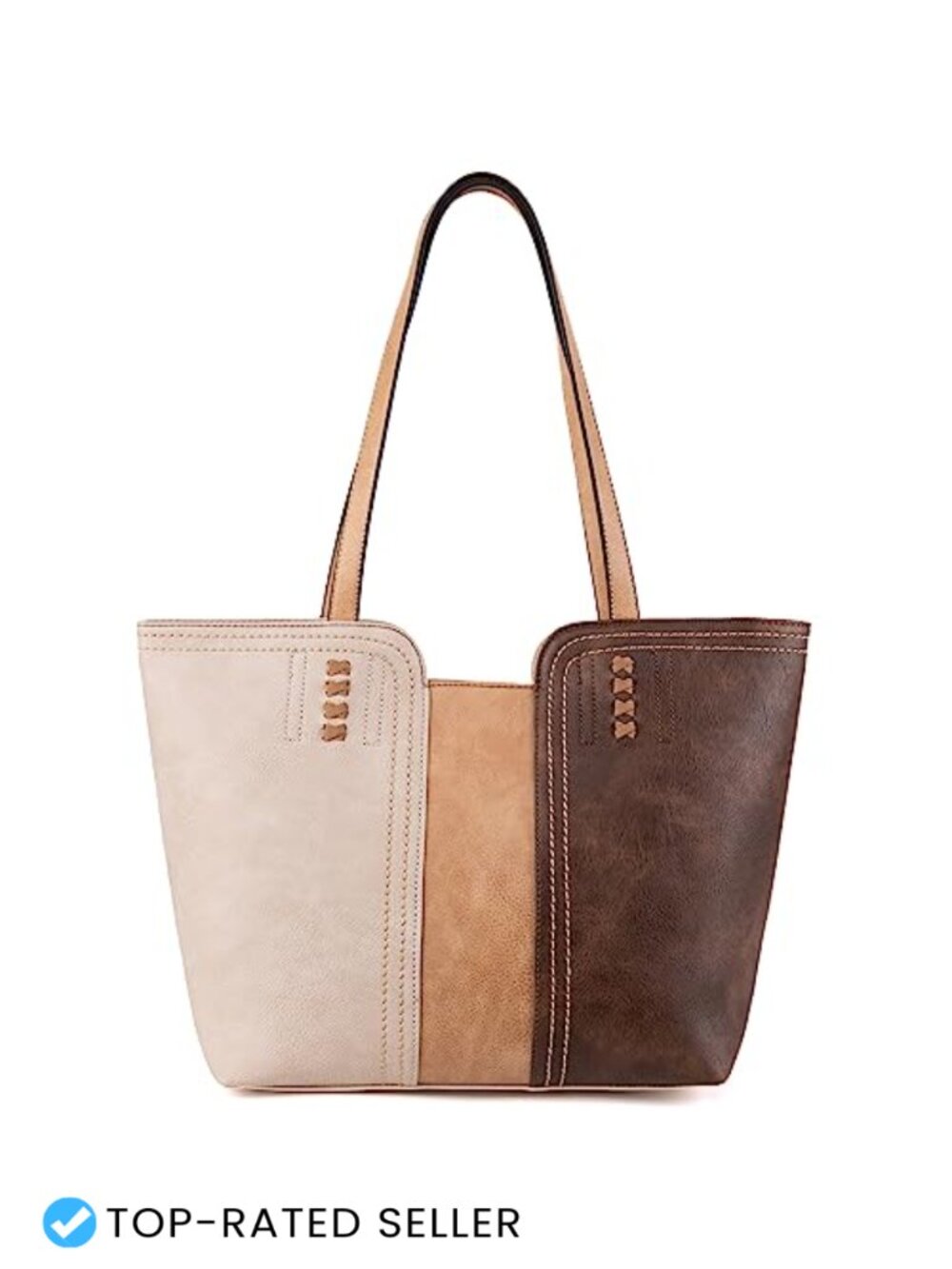 Faux Leather Tote Bag Satchel Purse Shoulder Bag Women